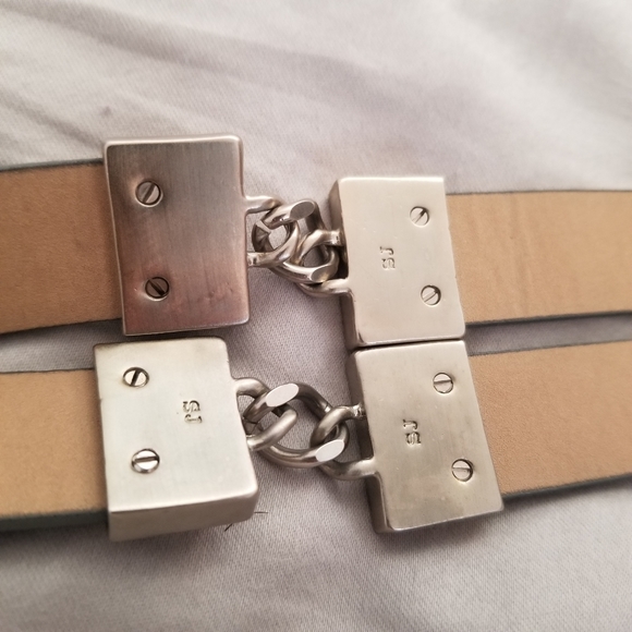 St Johns Italian Leather Fashion Waist Belt Sz L main image 10